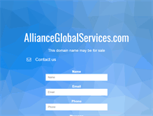 Tablet Screenshot of allianceglobalservices.com